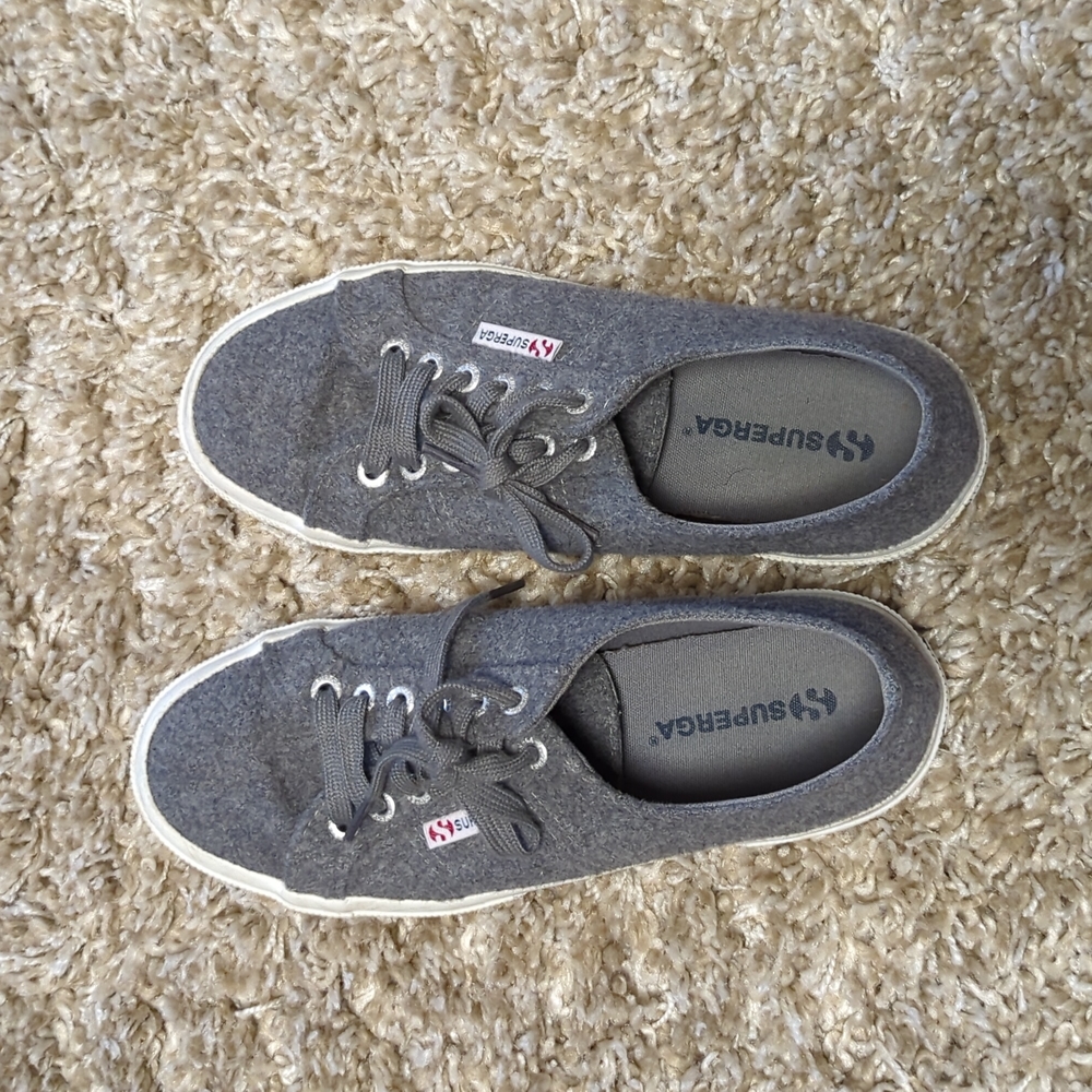 Superga gray felted shoes - 8/39